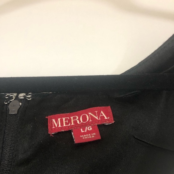 A-line dress black and white stripes size large - Picture 3 of 3